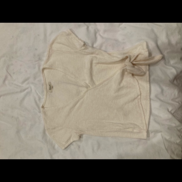 Madewell Wrap-Tie Top Vintage J2858 Bleached Linen XXS - Picture 4 of 6